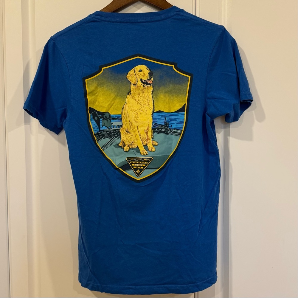 Columbia Men's Vibrant Blue Short Sleeve Tee - Picture 3 of 3